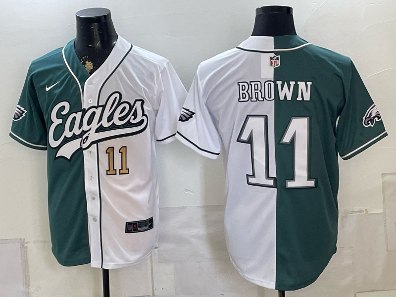 Men 2026 Philadelphia Eagles #11 Brown white Nike Limited NFL Jersey 0812005